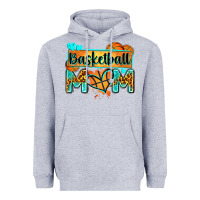 Heather Grey basketball mom with leopard Heavyweight Hoodie - Zillion Design Studio