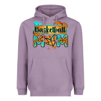 Lavender basketball mom with leopard Heavyweight Hoodie - Zillion Design Studio