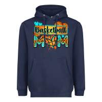 Navy basketball mom with leopard Heavyweight Hoodie - Zillion Design Studio