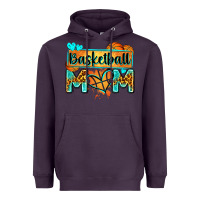Plum basketball mom with leopard Heavyweight Hoodie - Zillion Design Studio