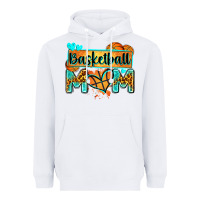 White basketball mom with leopard Heavyweight Hoodie - Zillion Design Studio