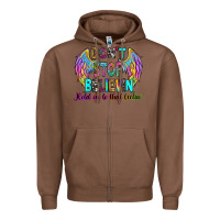 Chestnut don't stop believin' hold on to that feelin' Zipper Hoodie - RanaPortraitStore