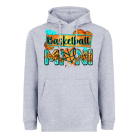 Heather Grey basketball mini with leopard Heavyweight Hoodie - Zillion Design Studio