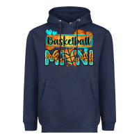 Navy basketball mini with leopard Heavyweight Hoodie - Zillion Design Studio
