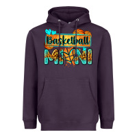 Plum basketball mini with leopard Heavyweight Hoodie - Zillion Design Studio