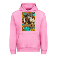 Fuchsia Pink Western Ranch Life Mustang Horse Urban Hoodie - LillyAllenDesigns