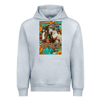 Heather Grey Western Ranch Life Mustang Horse Urban Hoodie - LillyAllenDesigns