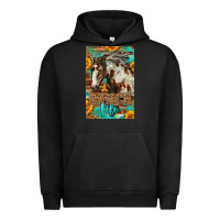 Pigment Black Western Ranch Life Mustang Horse Urban Hoodie - LillyAllenDesigns