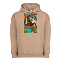 Pigment Burro Western Ranch Life Mustang Horse Urban Hoodie - LillyAllenDesigns