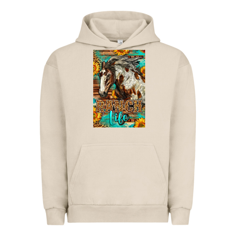Western Ranch Life Mustang Horse Urban Hoodie by LillyAllenDesigns | Teevron