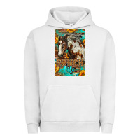 Pigment Lunar Rock Western Ranch Life Mustang Horse Urban Hoodie - LillyAllenDesigns