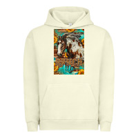 Pigment Pistachio Western Ranch Life Mustang Horse Urban Hoodie - LillyAllenDesigns
