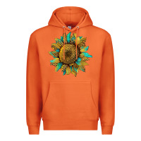 Carrot sunflower with leopard and turquoise Premium Hoodie - Artiststas