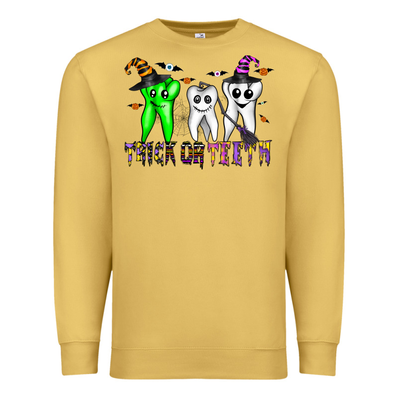 Trick Or Teeth Premium Sweatshirt by CowhideDigitalArt | Teevron