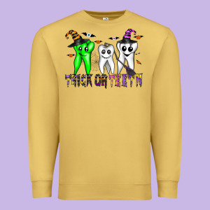 Trick Or Teeth Premium Sweatshirt Designed By Cowhidedigitalart