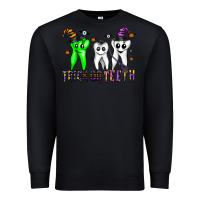 Black trick or teeth Premium Sweatshirt - CowhideDigitalArt