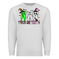 Dove Grey trick or teeth Premium Sweatshirt - CowhideDigitalArt