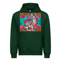 Forest Green Pink Glitter And Roses Sphynx Cat Urban Hoodie - LillyAllenDesigns