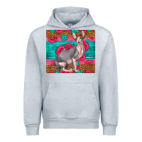 Heather Grey Pink Glitter And Roses Sphynx Cat Urban Hoodie - LillyAllenDesigns