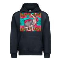Navy Pink Glitter And Roses Sphynx Cat Urban Hoodie - LillyAllenDesigns