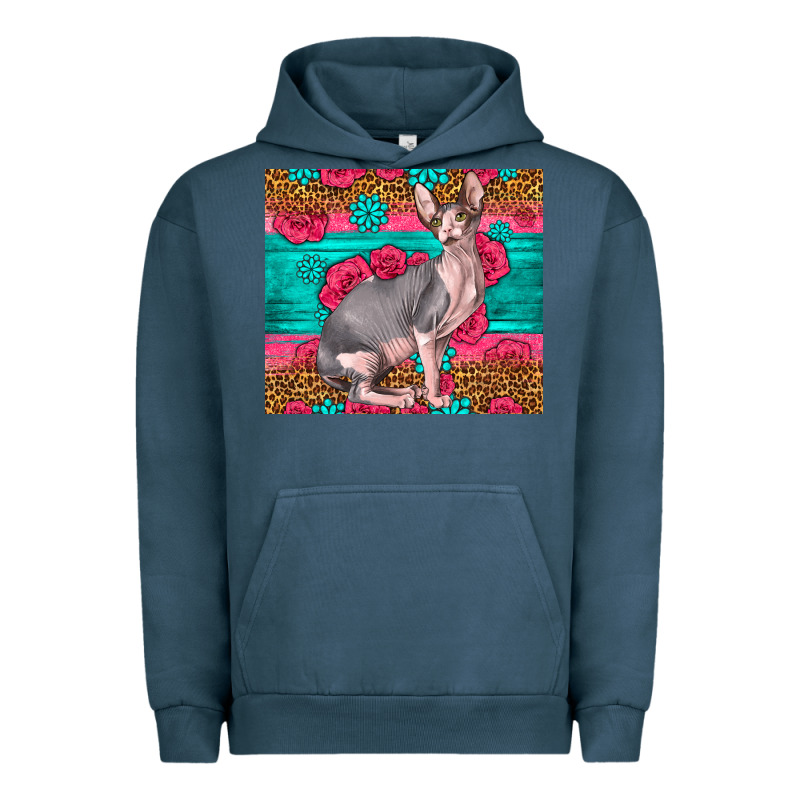 Pink Glitter And Roses Sphynx Cat Urban Hoodie by LillyAllenDesigns | Teevron