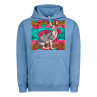 Pigment Pebble Blue Pink Glitter And Roses Sphynx Cat Urban Hoodie - LillyAllenDesigns