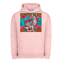 Pigment Salmon Pink Glitter And Roses Sphynx Cat Urban Hoodie - LillyAllenDesigns