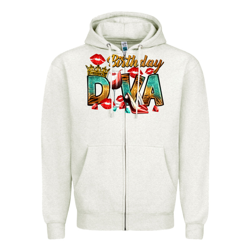 Birthday Diva Zipper Hoodie by RanaPortraitStore | Teevron