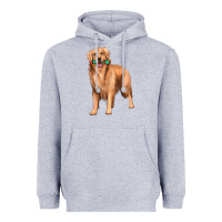 Heather Grey golden retriever with toys Heavyweight Hoodie - texasbilliewilder