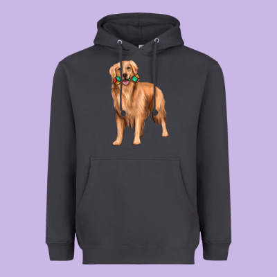 Golden Retriever With Toys Heavyweight Hoodie Designed By Texasbilliewilder