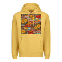 Antique Gold pumpkin plaid sunflower seamless min Premium Hoodie - AdoDesignShop