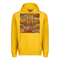 Lemon pumpkin plaid sunflower seamless min Premium Hoodie - AdoDesignShop