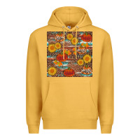 Mustard pumpkin plaid sunflower seamless min Premium Hoodie - AdoDesignShop