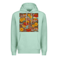 Seafoam pumpkin plaid sunflower seamless min Premium Hoodie - AdoDesignShop
