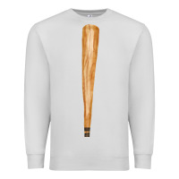 Dove Grey wooden baseball Premium Sweatshirt - FaDigitalArtStudio