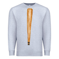 Heather Grey wooden baseball Premium Sweatshirt - FaDigitalArtStudio