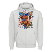 Dove Grey oh my stars highland cow Zipper Hoodie - RanaPortraitStore