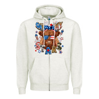 Oatmeal Heather oh my stars highland cow Zipper Hoodie - RanaPortraitStore