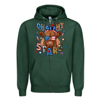 Sports Green oh my stars highland cow Zipper Hoodie - RanaPortraitStore