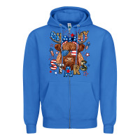True Royal oh my stars highland cow Zipper Hoodie - RanaPortraitStore