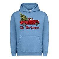 Pigment Pebble Blue tis the season Urban Hoodie - BarkalooDesign