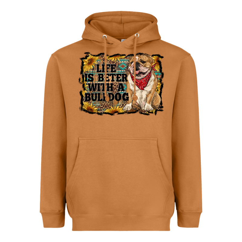 Life Is Better With A Bulldog Heavyweight Hoodie by RanaPortraitStore | Teevron