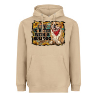 Mushroom life is better with a bulldog Heavyweight Hoodie - RanaPortraitStore