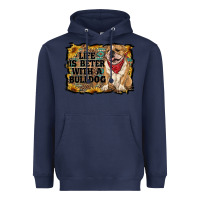 Navy life is better with a bulldog Heavyweight Hoodie - RanaPortraitStore
