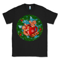 Black gingerbread men with hot chocolate Classic Tee - BundleAndBundleShop