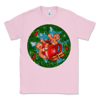 Bubblegum Pink gingerbread men with hot chocolate Classic Tee - BundleAndBundleShop