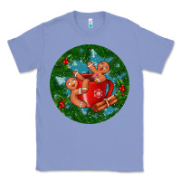 Colony Blue gingerbread men with hot chocolate Classic Tee - BundleAndBundleShop