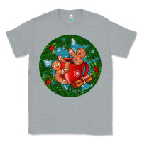 Heather Grey gingerbread men with hot chocolate Classic Tee - BundleAndBundleShop
