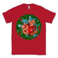 Red gingerbread men with hot chocolate Classic Tee - BundleAndBundleShop