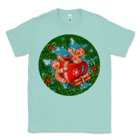 Seafoam gingerbread men with hot chocolate Classic Tee - BundleAndBundleShop